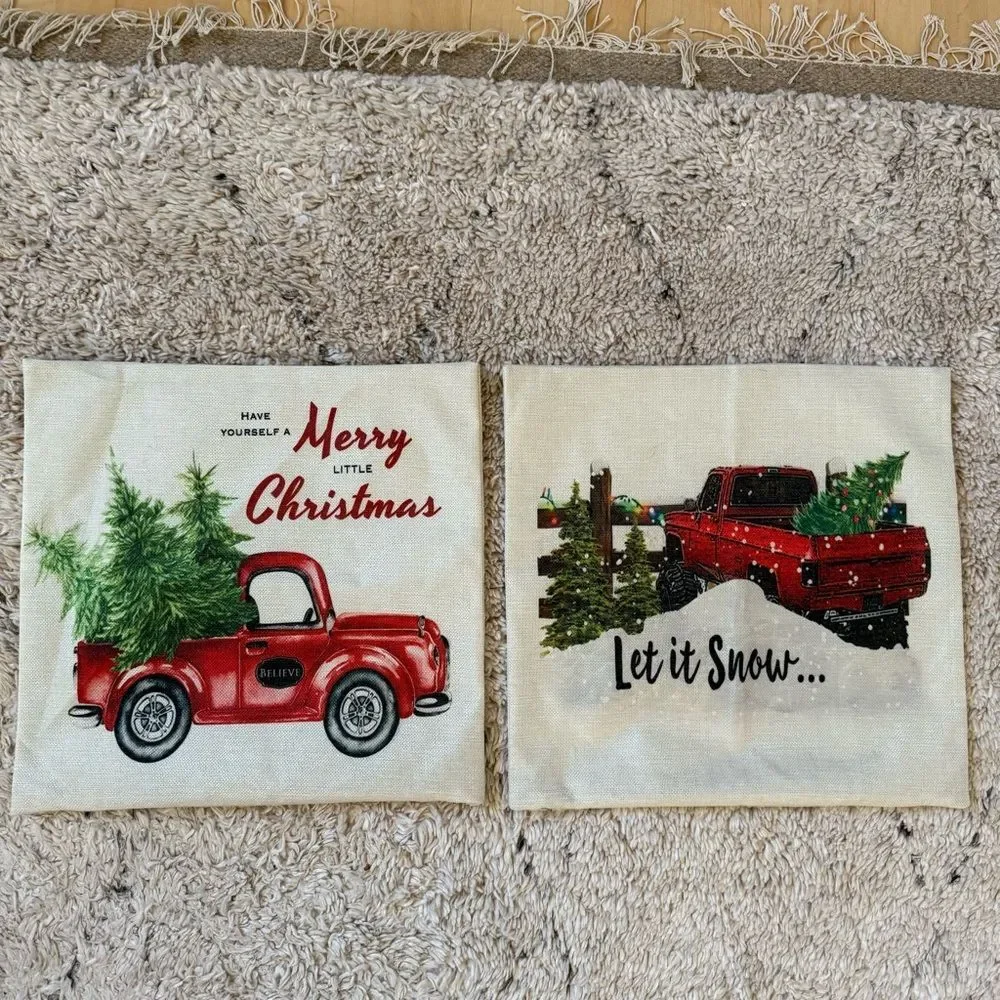 Christmas Pillow Covers Set NWOT